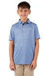 Tailorbyrd Kids' Solid Knit Polo In Blue