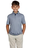 Tailorbyrd Kids' Solid Knit Polo In Gray