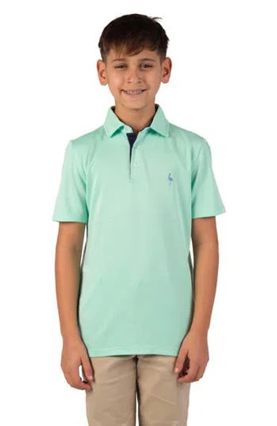 Tailorbyrd Kids' Solid Knit Polo In Blue