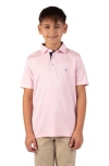 Tailorbyrd Kids' Solid Knit Polo In Pink