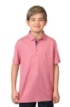 Tailorbyrd Kids' Solid Knit Polo In Pink