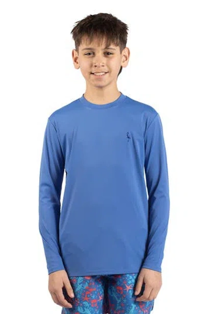 Tailorbyrd Kids' Spf 30+ Long Sleeve Rashguard In Blue
