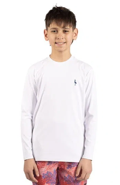 Tailorbyrd Kids' Spf 30+ Long Sleeve Rashguard In White