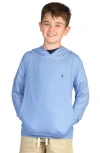 Tailorbyrd Kids' Stripe Performance Hoodie In Blue