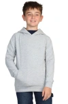 Tailorbyrd Kids' Sueded Fleece Hoodie In Light Grey Heather