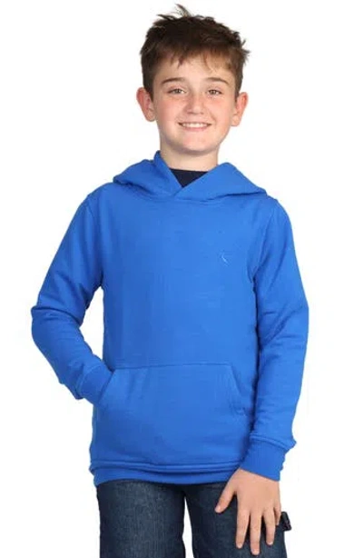 Tailorbyrd Kids' Sueded Fleece Hoodie In Royal Blue