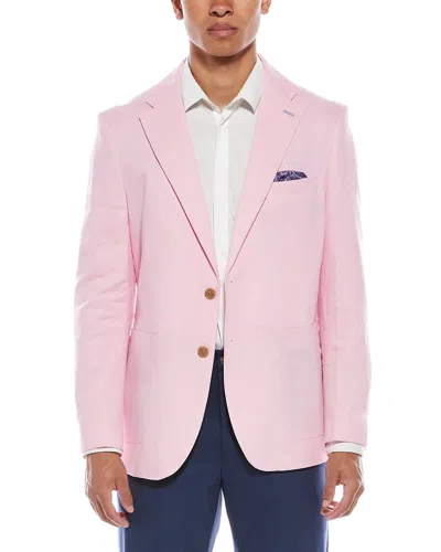 Tailorbyrd Linen-blend Sport Coat In Pink