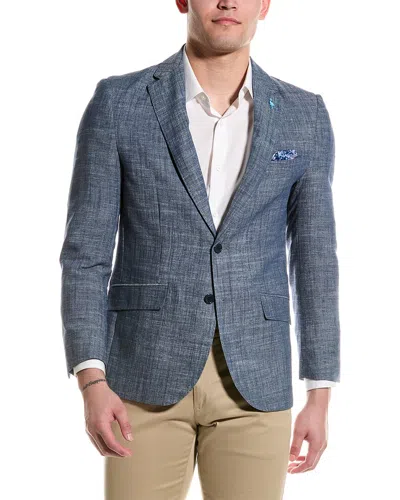 Tailorbyrd Linen-blend Sportscoat In Blue