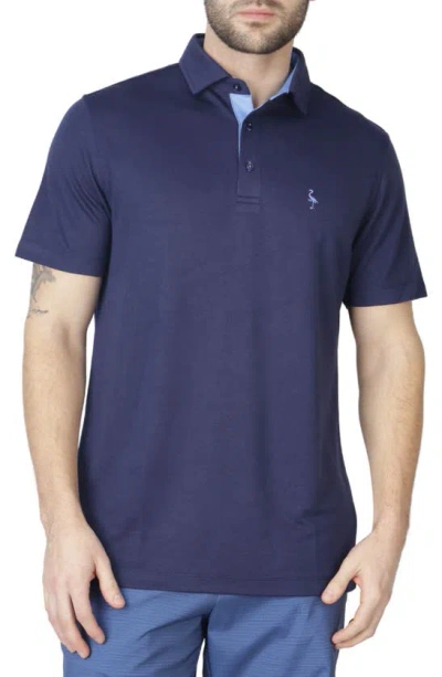 Tailorbyrd Luxe Modal Blend Polo In Blue