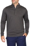 Tailorbyrd Luxe Performance Fleece Quarter Zip Pullover In Charcoal