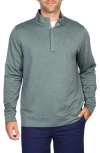 Tailorbyrd Luxe Performance Fleece Quarter Zip Pullover In Green