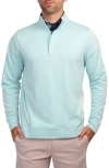 Tailorbyrd Luxe Performance Fleece Quarter Zip Pullover In Spearmint