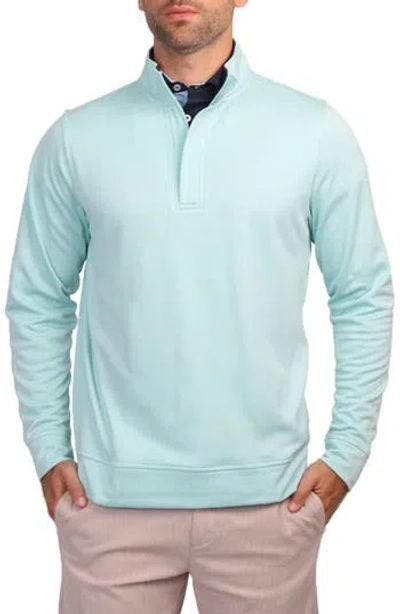 Tailorbyrd Luxe Performance Fleece Quarter Zip Pullover In Spearmint
