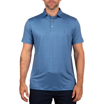 Tailorbyrd Martini Glass Printed Polo In Slate