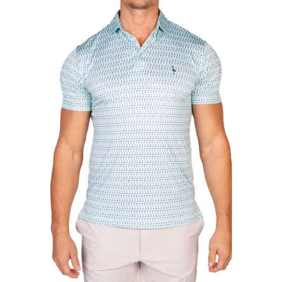 Tailorbyrd Martini Glasses Performance Golf Polo In Blue