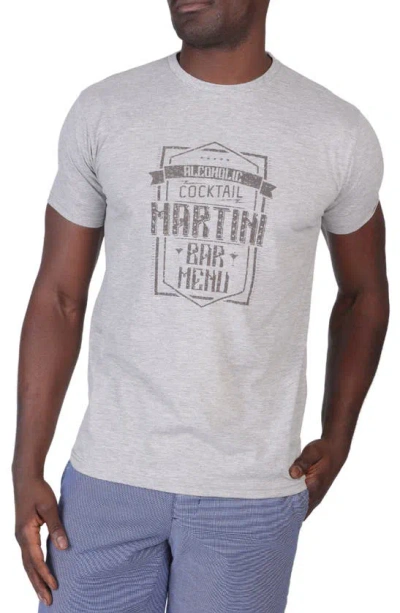 Tailorbyrd Martini Graphic T-shirt In Lt. Heather Grey