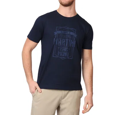 Tailorbyrd Martini Graphic T-shirt In True Navy