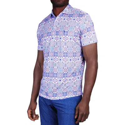 Tailorbyrd Medallion Performance Polo In Multi