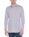 Tailorbyrd Medallion Poplin Stretch Shirt In Pink