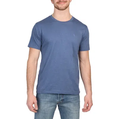Tailorbyrd Mélange Crewneck T-shirt In Denim Blue Heather