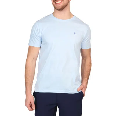 Tailorbyrd Mélange Crewneck T-shirt In Light Blue
