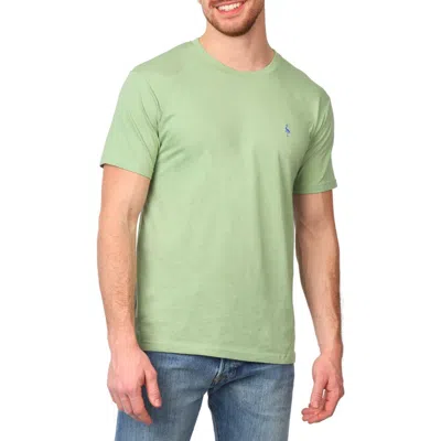 Tailorbyrd Mélange Crewneck T-shirt In Moss Green