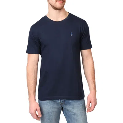 Tailorbyrd Mélange Crewneck T-shirt In True Navy