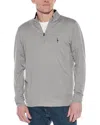 Tailorbyrd Melange Mesh Performance 1/4-zip Pullover In Gray