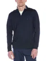 Tailorbyrd Perforated Performance Quarter Zip Golf Pullover In Navy