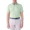 Tailorbyrd Mélange Mesh Performance Polo In Green