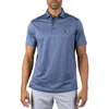 Tailorbyrd Mélange Mesh Performance Polo In Blue
