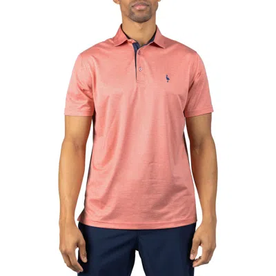 Tailorbyrd Mélange Mesh Performance Polo In Brown