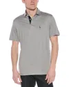 Tailorbyrd Melange Mesh Performance Polo Shirt In Gray