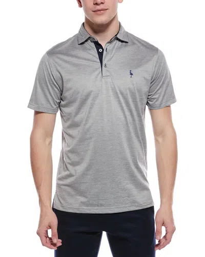 Tailorbyrd Melange Mesh Performance Polo Shirt In Gray