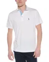 Tailorbyrd Melange Mesh Performance Polo Shirt In White
