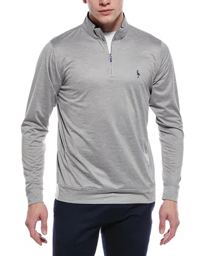 Tailorbyrd Melange Mesh Performance Quarter Zip Pullover In Gray