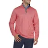 Tailorbyrd Mélange Modal Blend Quarter-zip Pullover In Nantucket Red