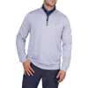 Tailorbyrd Mélange Modal Blend Quarter-zip Pullover In Sky Blue