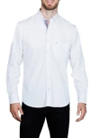 Tailorbyrd Mélange Performance Button Down Shirt In White