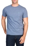 Tailorbyrd The Classic Cotton Crew Neck Tee In Denim Blue