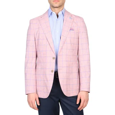 Tailorbyrd Mélange Windowpane Sport Coat In Dust Rose