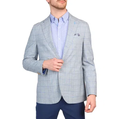 Tailorbyrd Mélange Windowpane Sport Coat In Grey