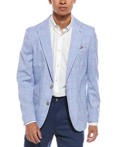 Tailorbyrd Mélange Windowpane Sportcoat In Blue