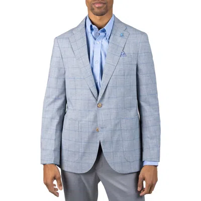 Tailorbyrd Mélange Yarn Dyed Windowpane Sport Coat In Gray
