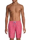 Tailorbyrd Ditsy Paint Splatter Swim Short In Salmon