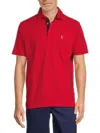 Tailorbyrd Men's Contrast Performance Polo In Red