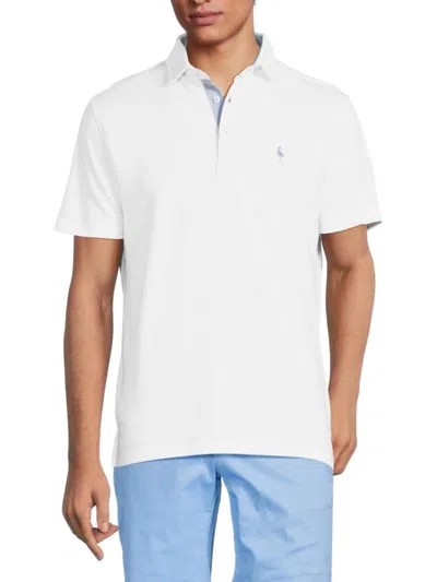 Tailorbyrd Men's Contrast Polo In White
