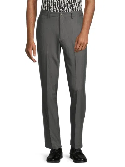 Tailorbyrd Men's Flat Front Dress Pants In Charcoal