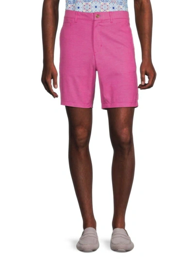 Tailorbyrd Men's Flat Front Shorts In Flamingo Pink