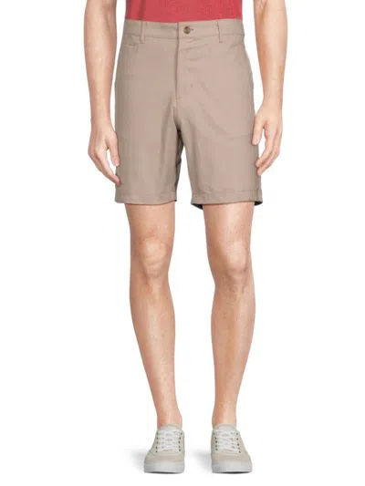 Tailorbyrd Men's Flat Front Shorts In Khaki